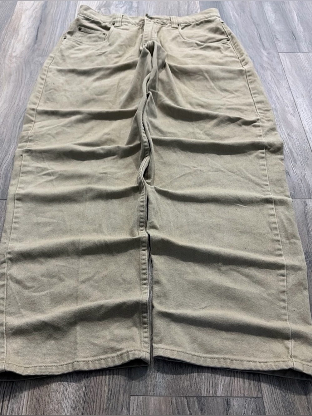 Vintage Results Jeans Baggy Khaki Pants 90s Wide Leg Skater 34L